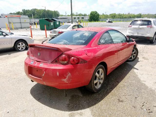 1ZWFT61L9Y5602450 - 2000 MERCURY COUGAR V6 RED photo 4