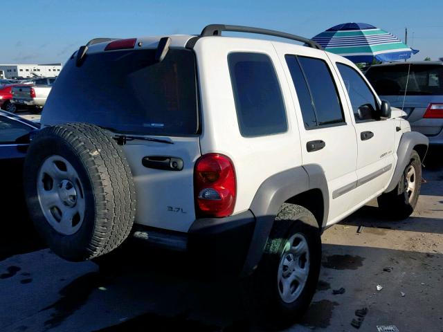 1J4GK48K12W272721 - 2002 JEEP LIBERTY SP WHITE photo 4