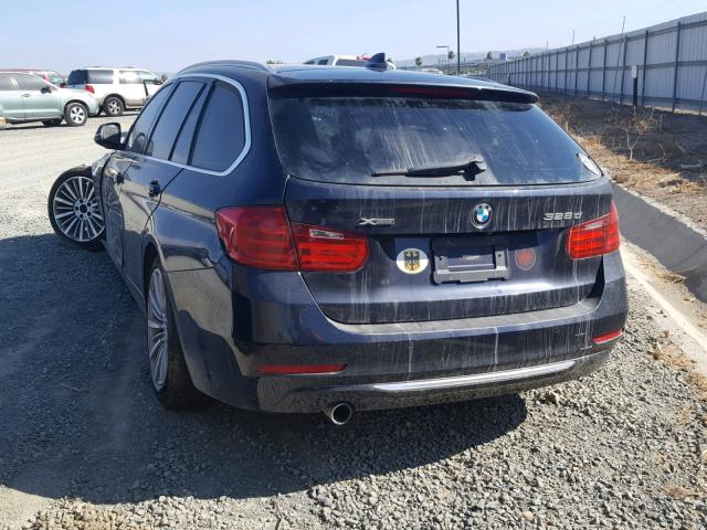 WBA3K5C54FK547312 - 2015 BMW 328 D BLUE photo 3