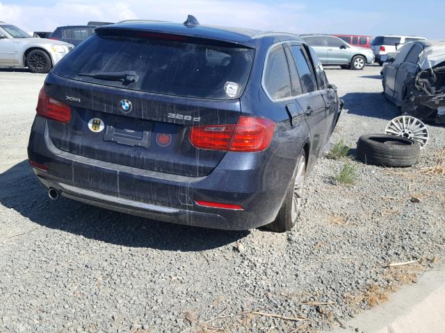 WBA3K5C54FK547312 - 2015 BMW 328 D BLUE photo 4