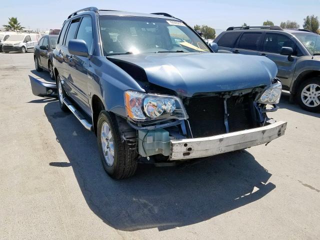 JTEHF21A530135625 - 2003 TOYOTA HIGHLANDER BLUE photo 1