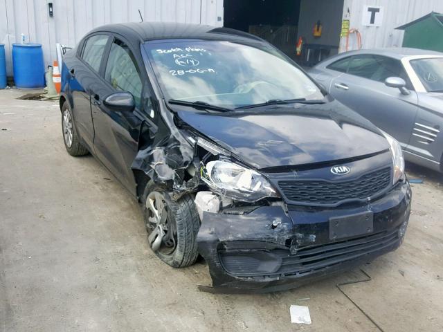 KNADM4A35D6294646 - 2013 KIA RIO LX BLACK photo 1