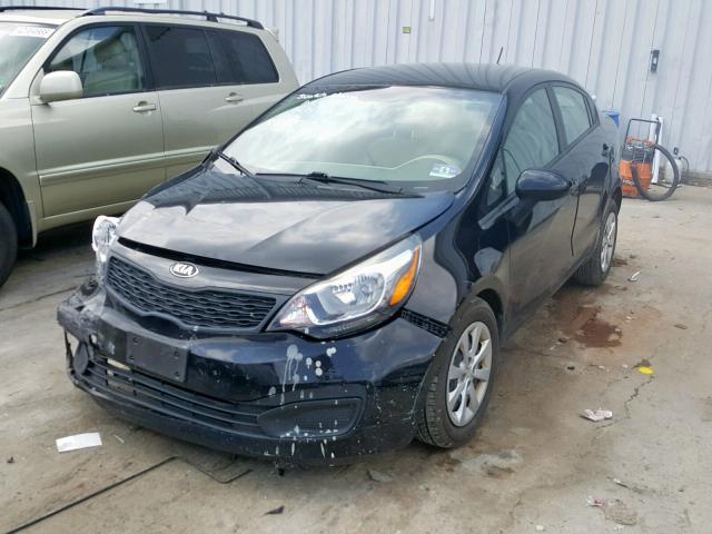 KNADM4A35D6294646 - 2013 KIA RIO LX BLACK photo 2