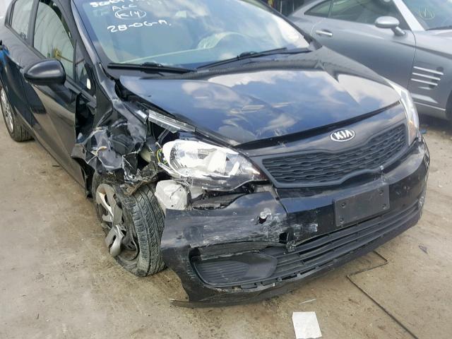 KNADM4A35D6294646 - 2013 KIA RIO LX BLACK photo 9