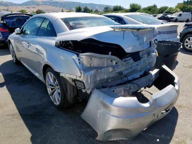 JNKCV66EX9M722696 - 2009 INFINITI G37 BASE SILVER photo 3