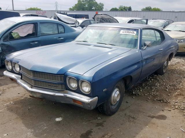 134370K164972 - 1970 CHEVROLET CHEVELLE BLUE photo 2