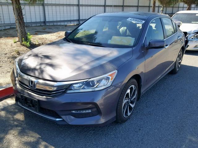 1HGCR2F86GA153905 - 2016 HONDA ACCORD EXL GRAY photo 2