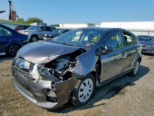 JTDKDTB39D1057240 - 2013 TOYOTA PRIUS C GRAY photo 2