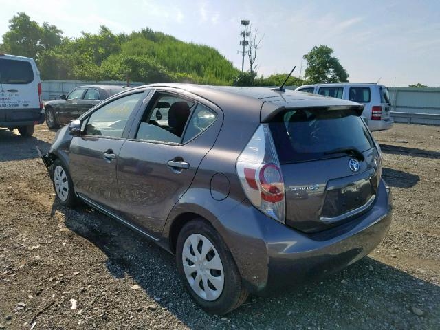 JTDKDTB39D1057240 - 2013 TOYOTA PRIUS C GRAY photo 3