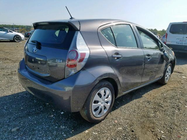 JTDKDTB39D1057240 - 2013 TOYOTA PRIUS C GRAY photo 4