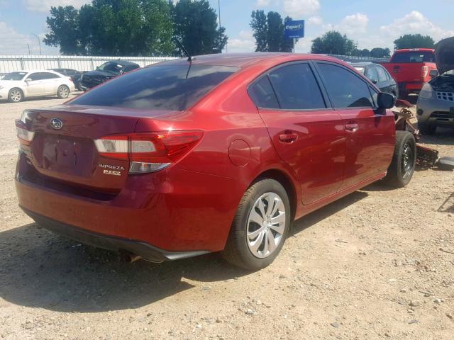 4S3GKAA60H3622223 - 2017 SUBARU IMPREZA MAROON photo 4