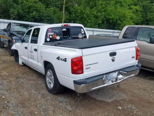 1D7HW48N56S716145 - 2006 DODGE DAKOTA QUA WHITE photo 3