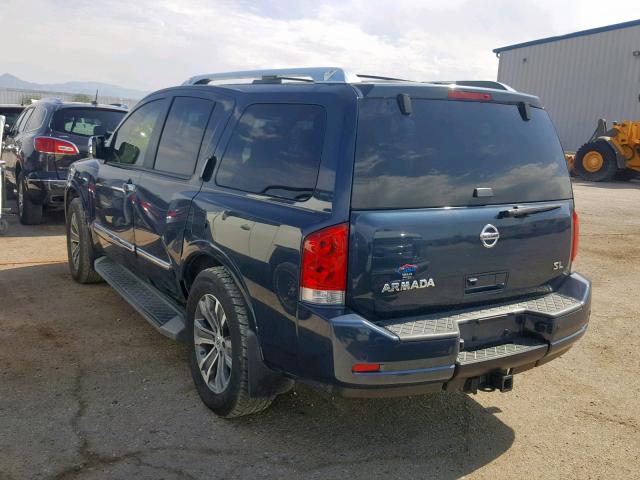 5N1AA0ND4FN603358 - 2015 NISSAN ARMADA SV BLUE photo 3