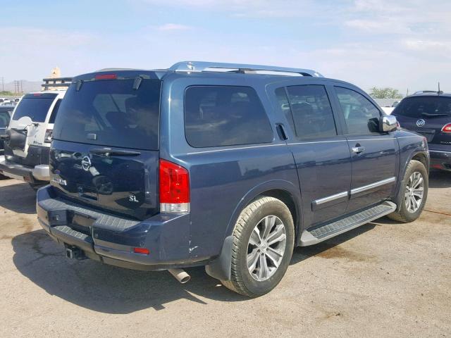 5N1AA0ND4FN603358 - 2015 NISSAN ARMADA SV BLUE photo 4