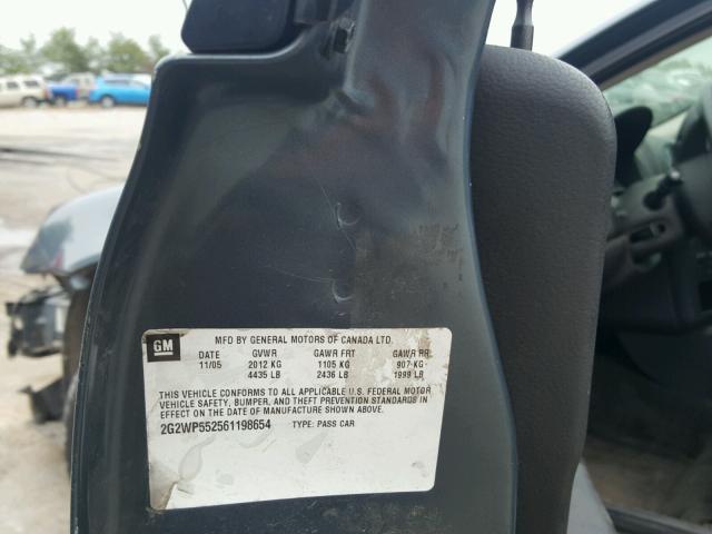 2G2WP552561198654 - 2006 PONTIAC GRAND PRIX 蓝色 照片 10