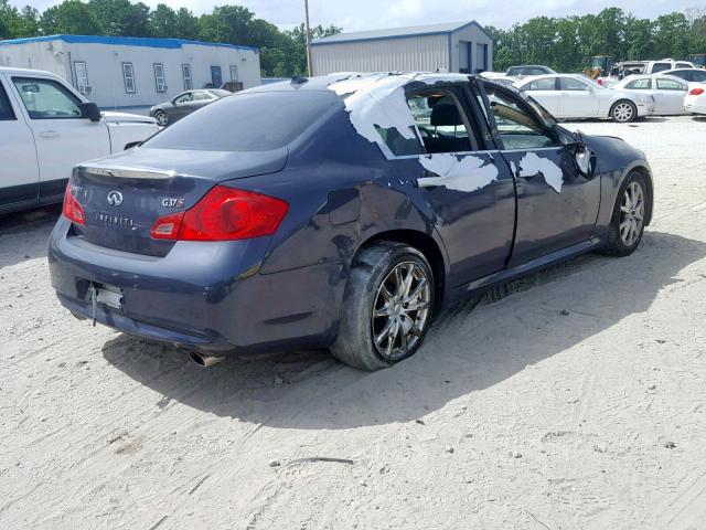 JN1CV6AP9BM305217 - 2011 INFINITI G37 BASE BLUE photo 4