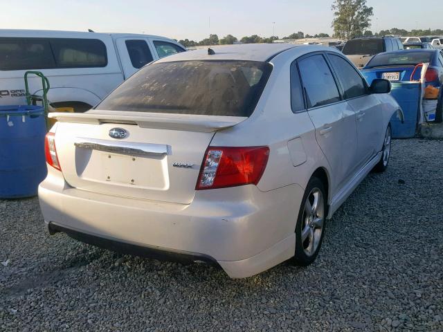 JF1GE76639G522104 - 2009 SUBARU IMPREZA WR WHITE photo 4