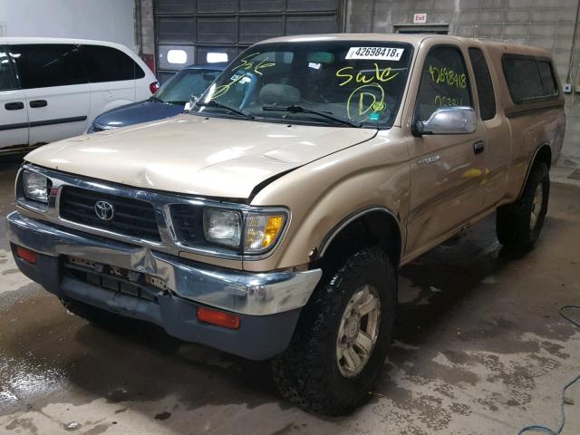 4TAWN74N0VZ234843 - 1997 TOYOTA TACOMA XTR GOLD photo 2