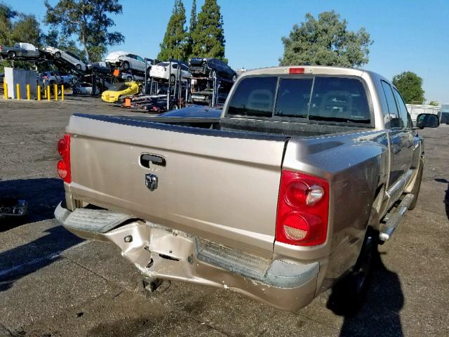 1D7HE48K25S134348 - 2005 DODGE DAKOTA QUA TAN photo 4