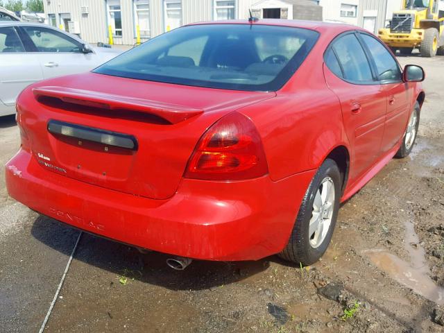2G2WP552181172944 - 2008 PONTIAC GRAND PRIX RED photo 4