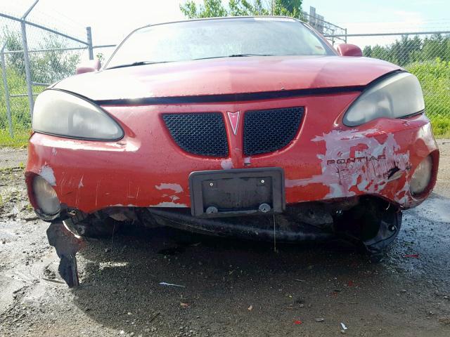 2G2WP552181172944 - 2008 PONTIAC GRAND PRIX RED photo 9