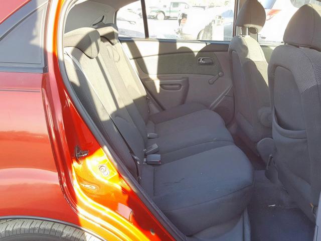 KNADE163766122593 - 2006 KIA RIO 5 RED photo 6