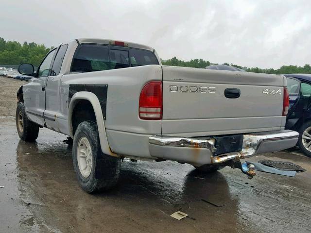 1B7GG23Y7VS242920 - 1997 DODGE DAKOTA GRAY photo 3