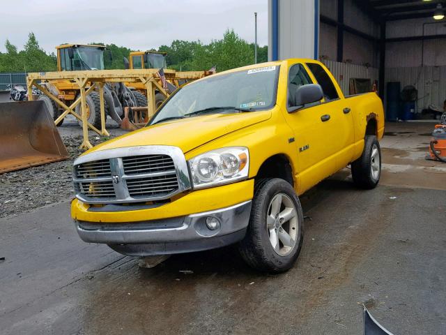 1D7HU182X8S503625 - 2008 DODGE RAM 1500 S YELLOW photo 2