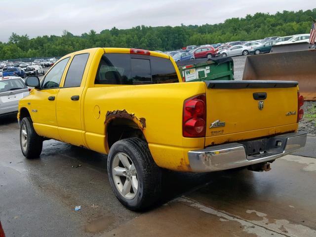 1D7HU182X8S503625 - 2008 DODGE RAM 1500 S YELLOW photo 3