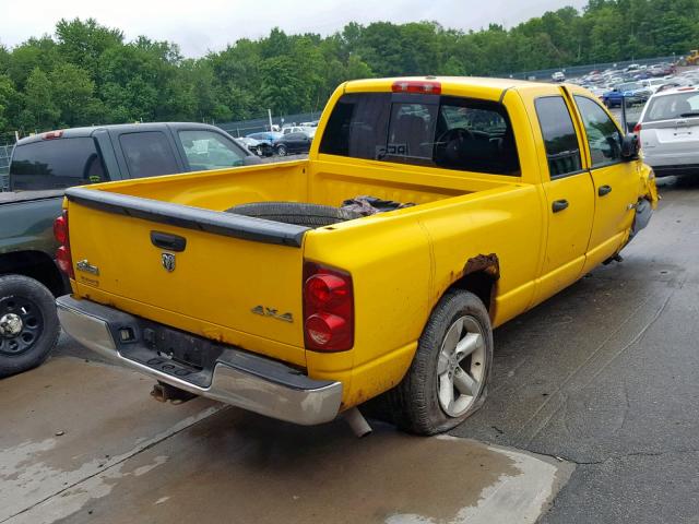 1D7HU182X8S503625 - 2008 DODGE RAM 1500 S YELLOW photo 4