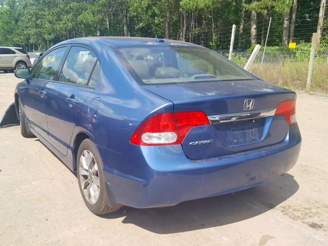 2HGFA1F80AH520675 - 2010 HONDA CIVIC EX BLUE photo 3