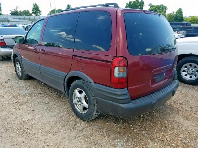 1GMDU03E43D295576 - 2003 PONTIAC MONTANA MAROON photo 3