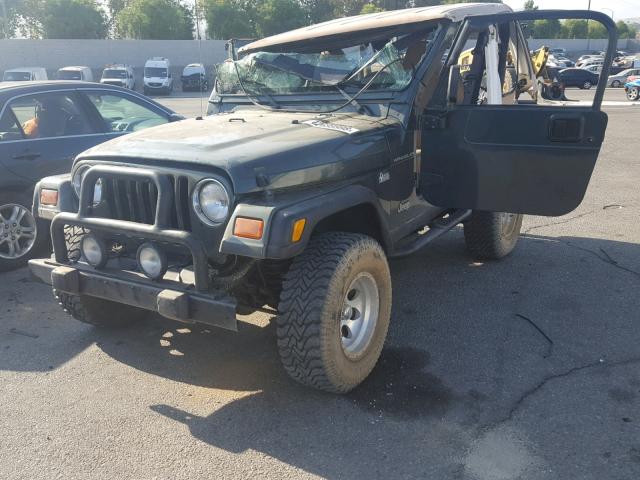 1J4FA49S02P737397 - 2002 JEEP WRANGLER / GREEN photo 2