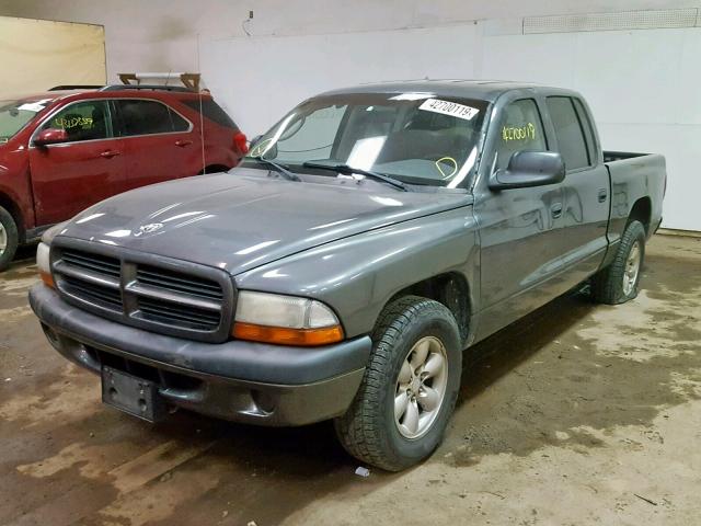 1D7HL38N33S226754 - 2003 DODGE DAKOTA QUA GRAY photo 2