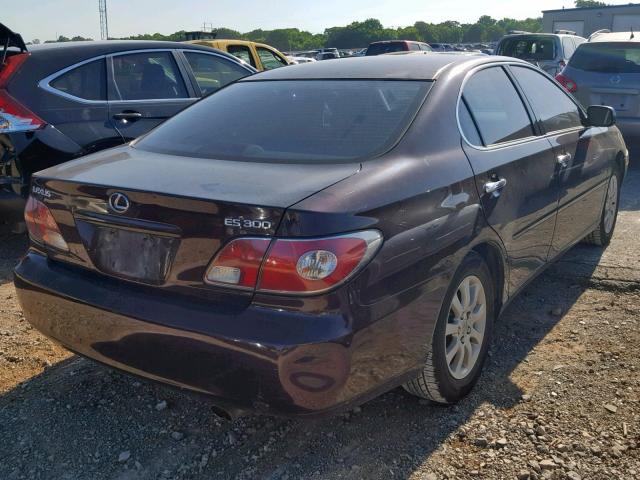 JTHBF30G730099490 - 2003 LEXUS ES 300 PURPLE photo 4