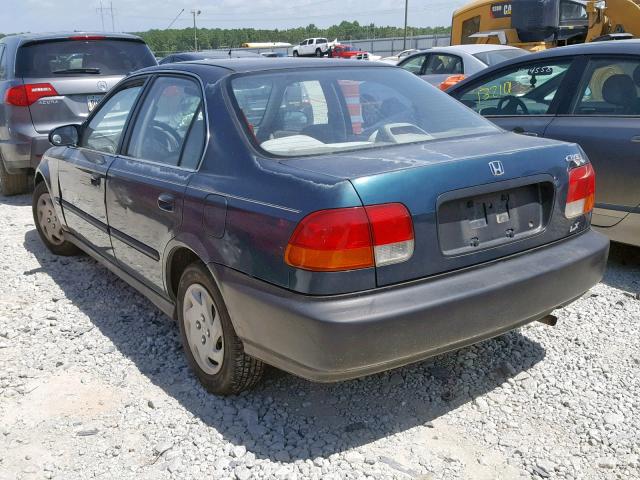 2HGEJ6677VH509775 - 1997 HONDA CIVIC LX GREEN photo 3