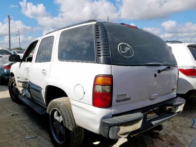 1GKEC13V73J273501 - 2003 GMC YUKON WHITE photo 3