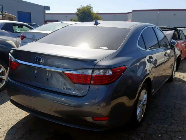 JTHBW1GG9D2024967 - 2013 LEXUS ES 300H GRAY photo 4