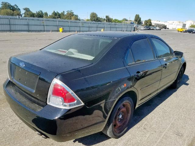 3FAHP06Z86R206928 - 2006 FORD FUSION S BLACK photo 4