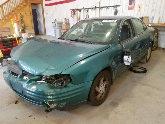 1G2NE52T7XC525677 - 1999 PONTIAC GRAND AM S GREEN photo 2