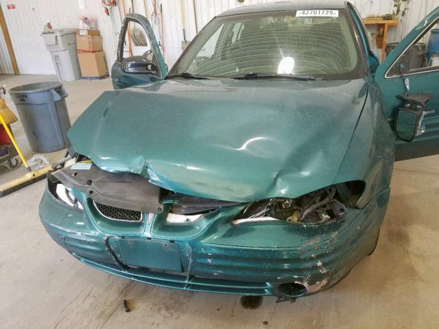 1G2NE52T7XC525677 - 1999 PONTIAC GRAND AM S GREEN photo 9