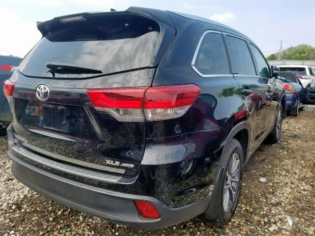 5TDJZRFH6JS535196 - 2018 TOYOTA HIGHLANDER BLACK photo 4