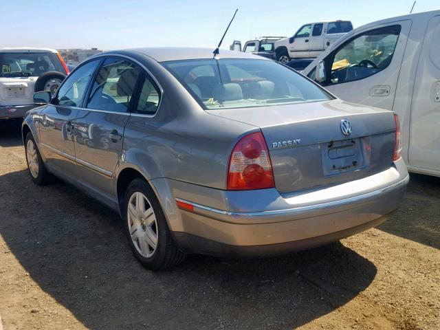 WVWMD63B53P099691 - 2003 VOLKSWAGEN PASSAT GL GRAY photo 3