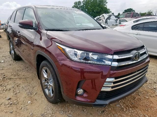 5TDDZRFH5JS844719 - 2018 TOYOTA HIGHLANDER BURGUNDY photo 1