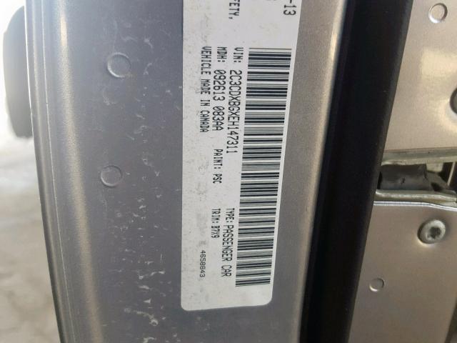 2C3CDXBGXEH147311 - 2014 DODGE CHARGER SE GRAY photo 10