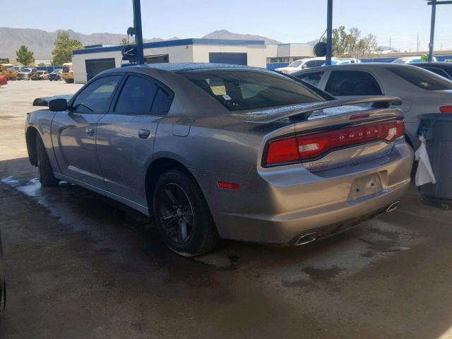 2C3CDXBGXEH147311 - 2014 DODGE CHARGER SE GRAY photo 3