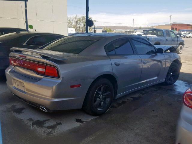 2C3CDXBGXEH147311 - 2014 DODGE CHARGER SE GRAY photo 4