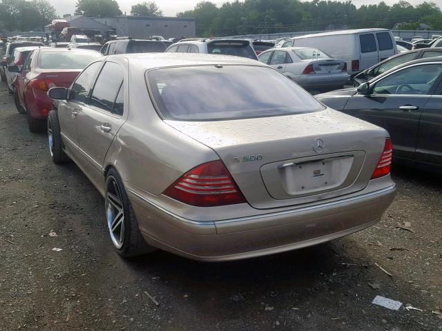 WDBNG75J54A433971 - 2004 MERCEDES-BENZ S 500 GOLD photo 3