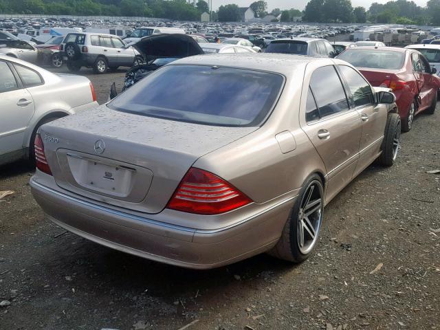 WDBNG75J54A433971 - 2004 MERCEDES-BENZ S 500 GOLD photo 4