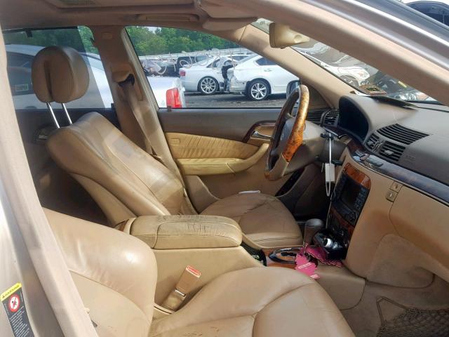 WDBNG75J54A433971 - 2004 MERCEDES-BENZ S 500 GOLD photo 5